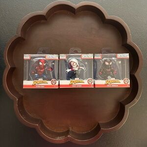 Metal Figs ~ Marvel Spiderman, Ghost Spider & Miles Morales Set of 3
